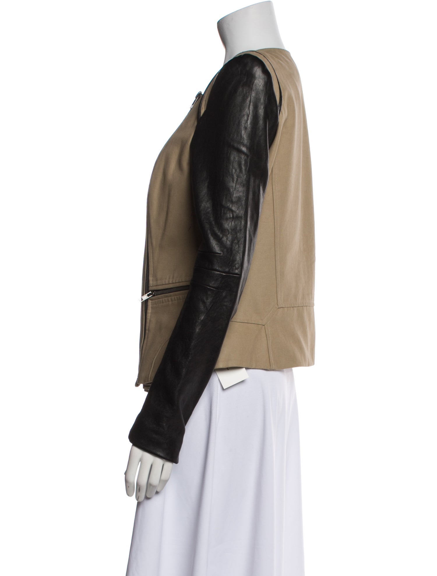 Rebecca Minkoff Colorblock Pattern Biker Jacket